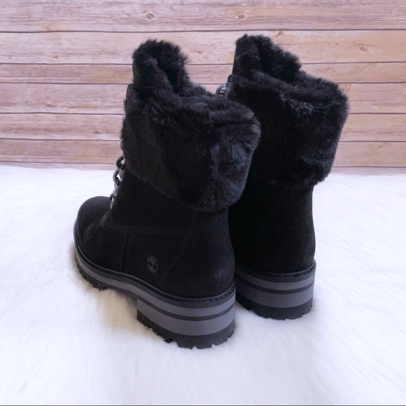 Timberland Women’s Courmayeur Valley 6 Inch Waterproof Faux-Fur Boots - Picture 3 of 9